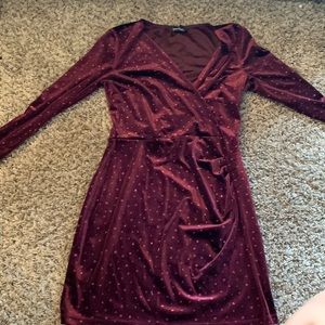 Maroon mini dress size 3